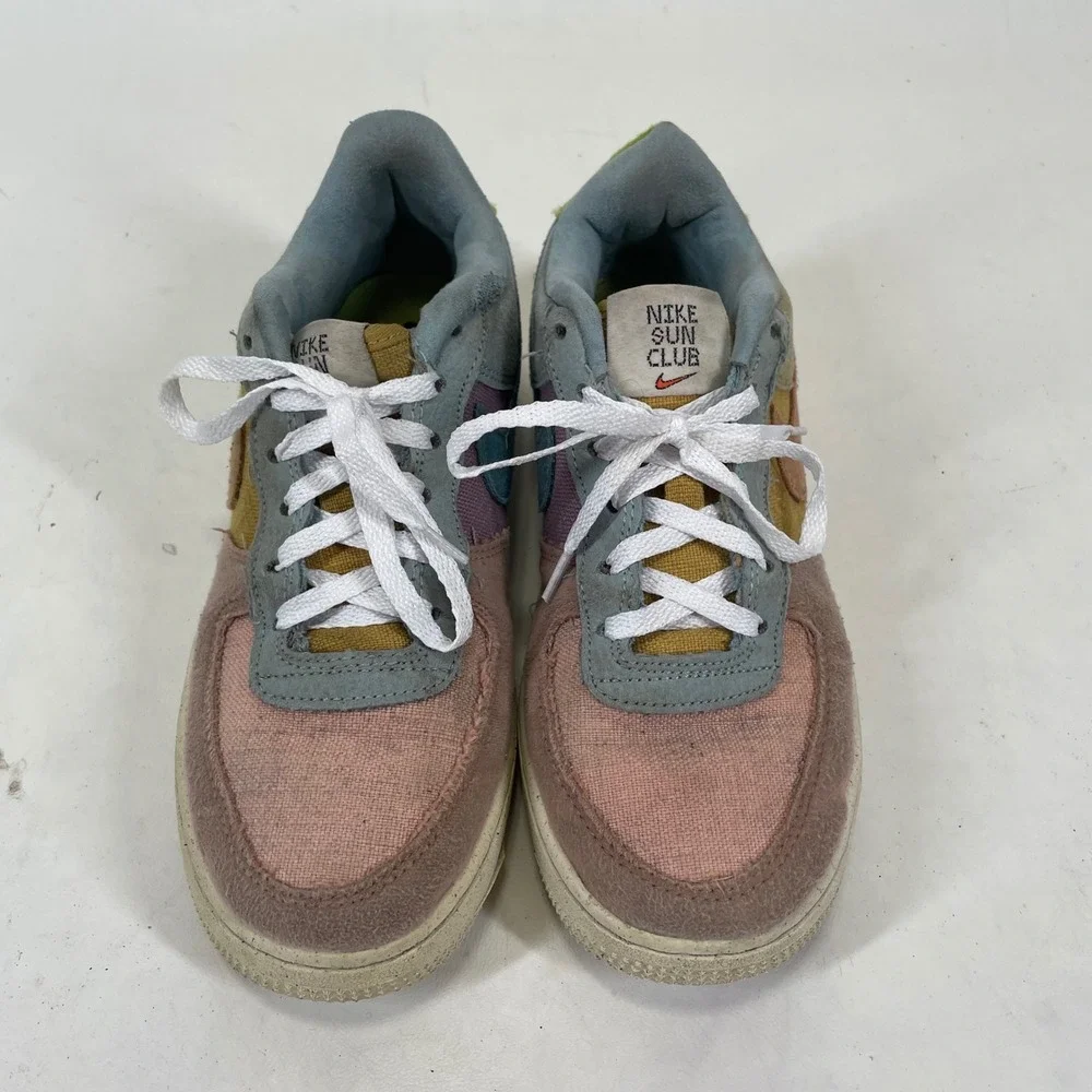 Nike Air Force 1 Low Sun Club Arctic Orange Sanded Gold DM0984-700 Kids 5.5Y